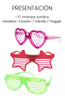 Anteojos Led Flogger Rayas X10 Lentes Led Cotillon Luminoso 5