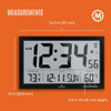 Marathon Cl030062bk Reloj De Pared Digital Atómico Slim-jumb 5