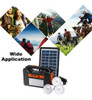 Kit Panel Solar Parlante Cargador Usb Lampara Linterna Fm + 1