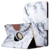Lujo Cartera Flip Cuero Mármol Patrón Funda Para Nuevo iPad 1