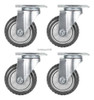 Heavy Duty 4 Pulgadas Giratoria Ruedas Top Placa Kit Para Ca 3