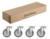 Heavy Duty 4 Pulgadas Giratoria Ruedas Top Placa Kit Para Ca 4