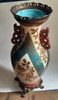 Antiguo Jarron Oriental Con Base Y Borde En Bronce C1 0