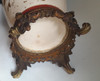 Antiguo Jarron Oriental Con Base Y Borde En Bronce C1 4