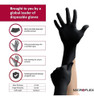 Microflex Mk-296 Guantes De Nitrilo Desechables Negros, Sin 2