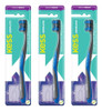Kit 3 Escovas Dentais Complete Azul Limpador De Língua Kess 0