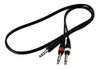 Cable Insert 2 Plug 6.3mm Mono A Plug Estereo 6.3mm X 1mt 0