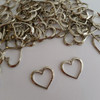 10 Dijes Metal Corazón Grande (2) - Bijuo Armador Artesania 0