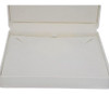 Color Cuadrado Blanco Piel Sintetica Collar Caja De Regalo 1