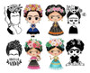 Pack De Vectores Frida Kahlo Para Sublimar  Y Estampar 1