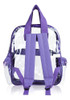 Dalix Small Clear Backpack Bag En Púrpura 5