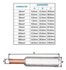 4un Terminal Pino Bimetálico P/ Borne 185mm 4