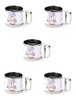 Kit 5 Caneca Polvilhador Peneira  Inox Manual Açúcar Farinha 0