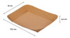 Bandeja Cartón Rect. Kraft Tipo Cubeta Nº2(15*16,5*3)x600u. 2