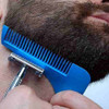 Pente Barba Alinhador Suporte Cavanhaque Fazer Perfeito Azul 1