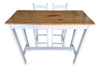 Mesa Barra Desayunador Madera Con 2 Sillas Pintado Lustrado 0