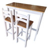 Mesa Barra Desayunador Madera Con 2 Sillas Pintado Lustrado 1