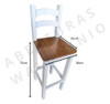 Mesa Barra Desayunador Madera Con 2 Sillas Pintado Lustrado 3