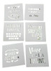 Stencil  Frases Pequeñas  Elegibles  Set 45 Leer Descripcion 0