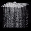 12 Cuadrados De Acero Inoxidable Lluvia Cabeza Cromo Baño Ro 1
