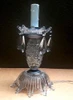 Lampara Antigua De Mesa De Vidrio 1