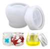 Molde De Resina De Silicone Com Tampa Para Frascos De Pudim 0