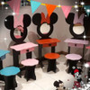 Tocador Infantil Escritorio Banquito Y Espejo Minnie Pintado 3