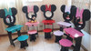 Tocador Infantil Escritorio Banquito Y Espejo Minnie Pintado 4