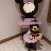 Tocador Infantil Escritorio Banquito Y Espejo Minnie Pintado 6