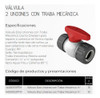 Acople Rapido 1/2 Valvula Doble Union Traba Mecanica Duke 5