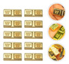 N 10pcs Falso Ouro Estatuetas De Barra De Ouro Simulação 7