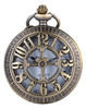 Reloj De Bolsillo Vintage En Bronce Con Cadena De 79 Cm 0