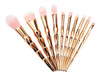10 Uncs Pinceles De Maquillaje Profesional Unicorn Set Powde 3