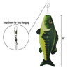 In The Breeze 5115 Bass Fish Windsock-hanging Outdoor Decora 4