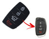 10 Botonera Botones Llave Navaja 3b 4b Compatible Hyundai 4