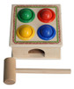 Brinquedo Montessori De Madeira Para Bater E Martelo, 0 Brinquedo Montessori De Madeira Para Bater E Martelo, 0