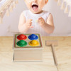 Brinquedo Montessori De Madeira Para Bater E Martelo, 6 Brinquedo Montessori De Madeira Para Bater E Martelo, 6