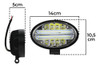 Farol Kit 4x Auxiliar Milha Led Oval 144w Branco 12v 24v 2
