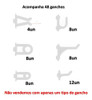 Kit 48 Ganchos Pino Plástico Suporte Porta Ferramenta Branco 1
