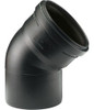 Codo A 45 Mh Duratop Línea X Negro 160 0