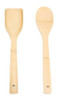 Juego Utensilios De Cocina Bambú Cuchara Espátula Set X2 Pzs 0