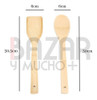 Juego Utensilios De Cocina Bambú Cuchara Espátula Set X2 Pzs 1