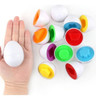 Brinquedo Infantil Montessori 6 Ovos Encaixar Formas E Cores 0