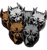 Parche Bordado Cabeza Pitbull Animal Perro Motoquero X Unid 0