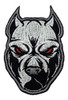 Parche Bordado Cabeza Pitbull Animal Perro Motoquero X Unid 1