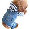 Sild Mascota Mono De Mezclilla Perro Jeans Sudaderas Con Cap 0