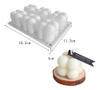 Molde Silicona Velas Burbujas Cubo Pequeñas X 6 Cavidades 1