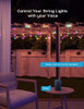 Luces Led Inteligentes Exteriores. Guirnalda. Blanco Calido. 5