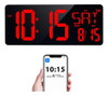 Reloj De Pared Digital Grande Xrexs De 16,5  Tiempo De Sincr 0