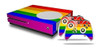 Juego De Skin De Etiqueta De Rayas De Rainbow Stripes Compat 0